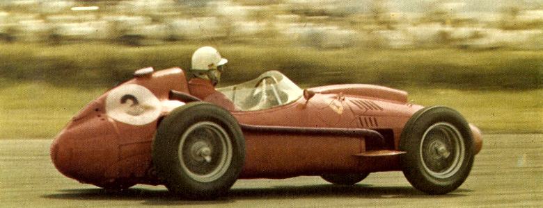 Wolfgang von Trips driving the 1958 F1 Ferrari at Silverstone